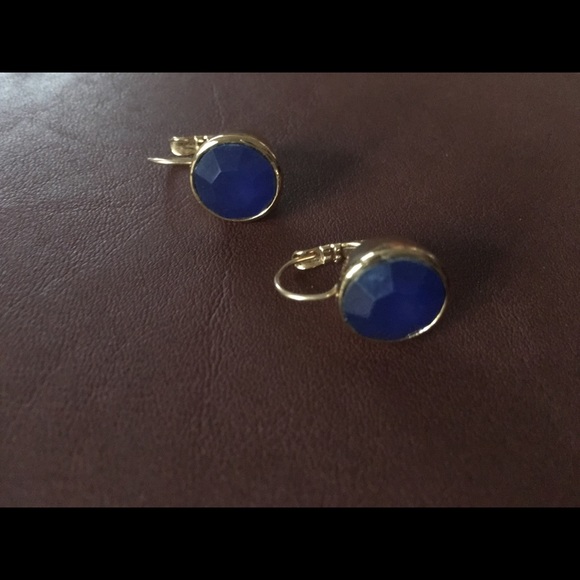 kate spade Jewelry - kate spade faceted blue stone lever back earrings kate spade Jewelry - kate spade faceted blue stone lever back earrings